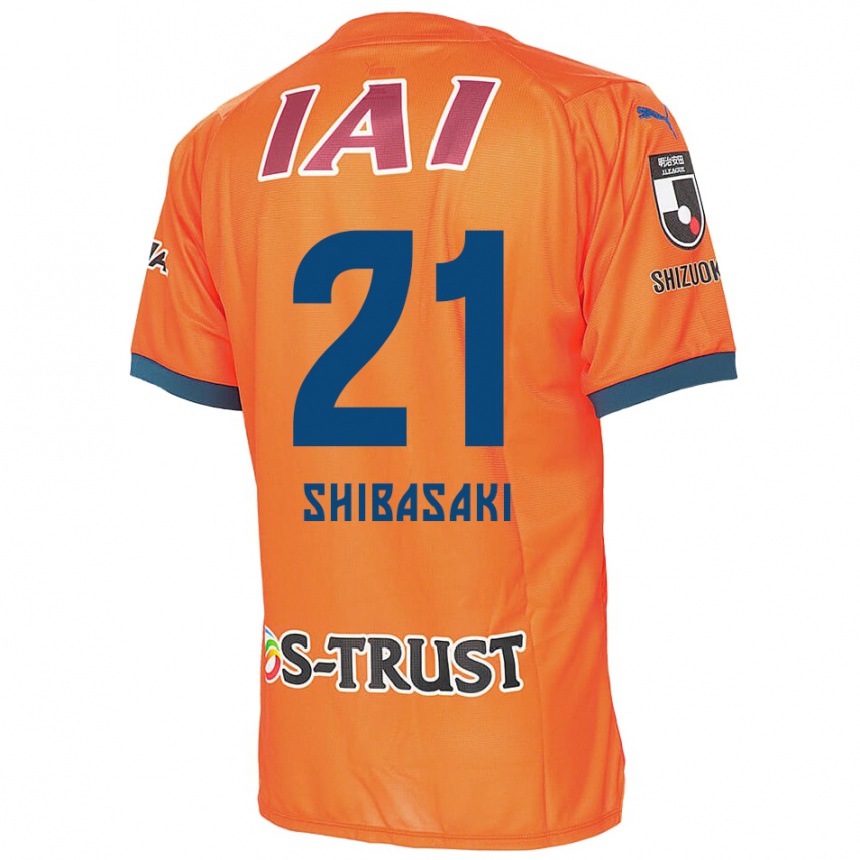 Niño Fútbol Camiseta Kaito Shibasaki #21 Naranja Azul 1ª Equipación 2024/25 Perú