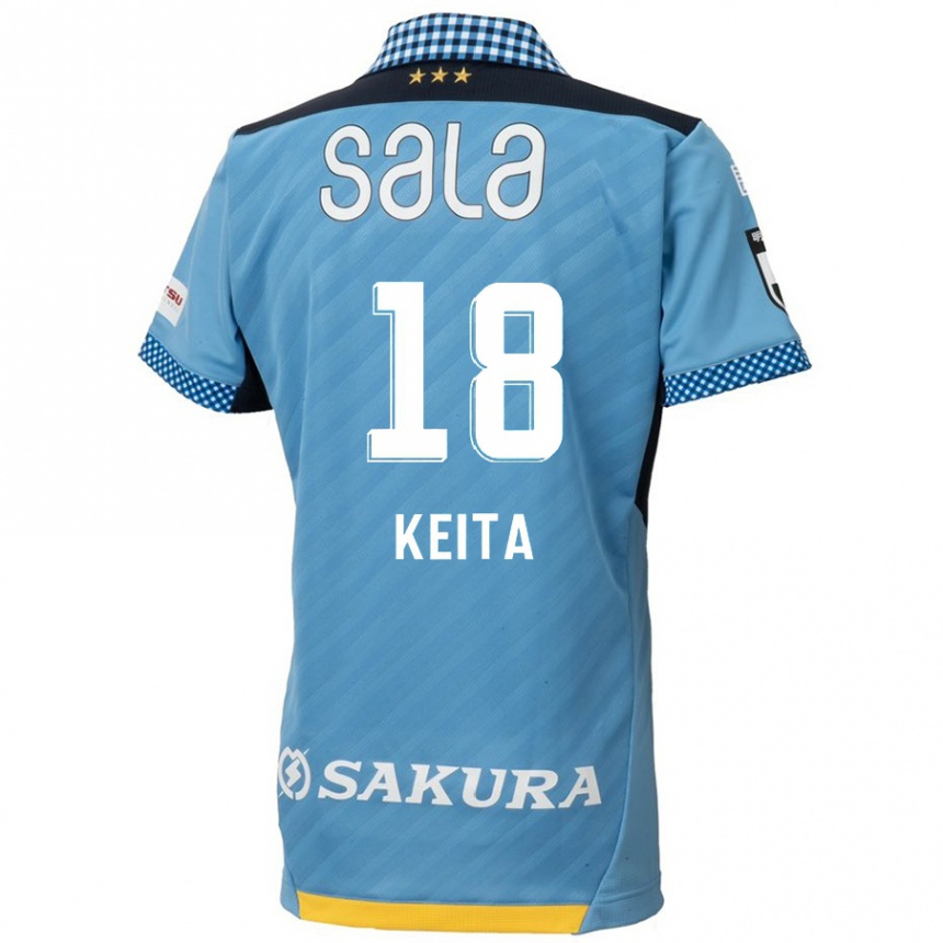 Niño Fútbol Camiseta Keita Takahata #18 Azul Negro 1ª Equipación 2024/25 Perú