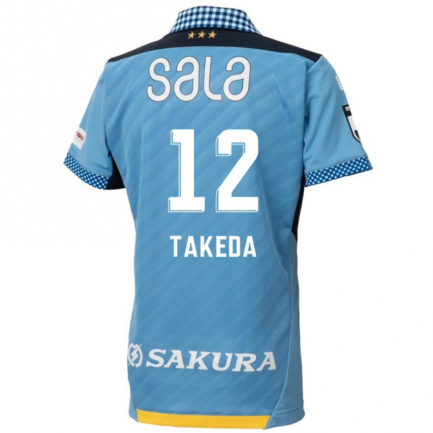 Niño Fútbol Camiseta Yusei Takeda #12 Azul Negro 1ª Equipación 2024/25 Perú