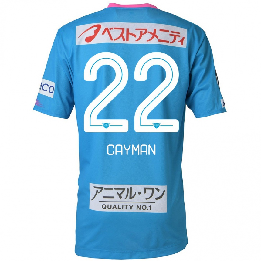 Niño Fútbol Camiseta Cayman Togashi #22 Azul Rosado 1ª Equipación 2024/25 Perú