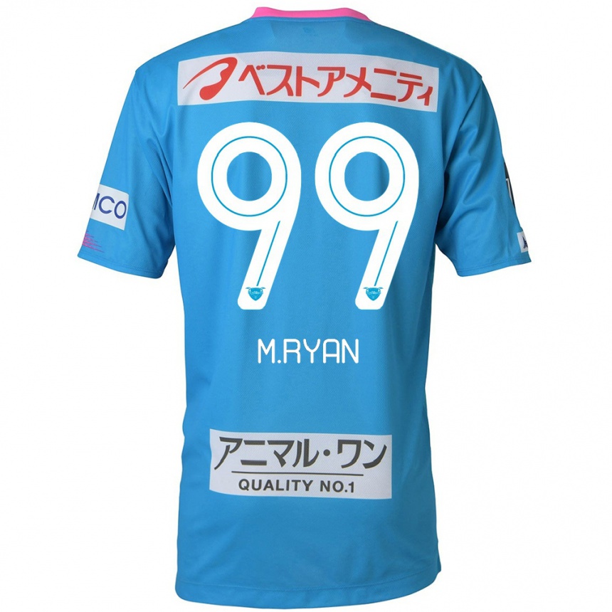 Niño Fútbol Camiseta Marcelo Ryan #99 Azul Rosado 1ª Equipación 2024/25 Perú