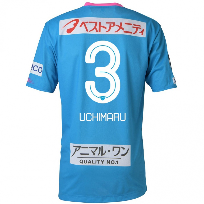 Niño Fútbol Camiseta Kanta Uchimaru #3 Azul Rosado 1ª Equipación 2024/25 Perú