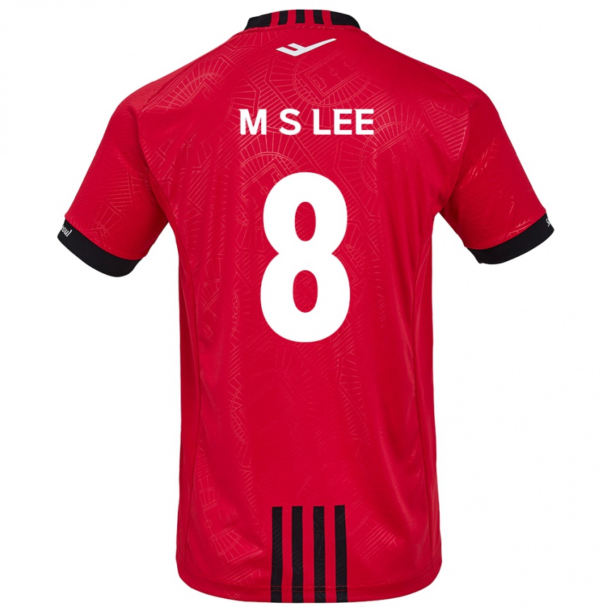 Niño Fútbol Camiseta Seung-Mo Lee #8 Negro Rojo 1ª Equipación 2024/25 Perú