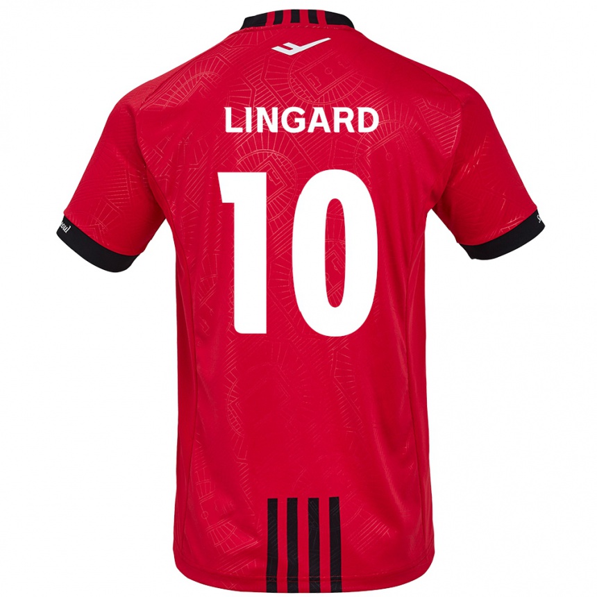 Niño Fútbol Camiseta Jesse Lingard #10 Negro Rojo 1ª Equipación 2024/25 Perú