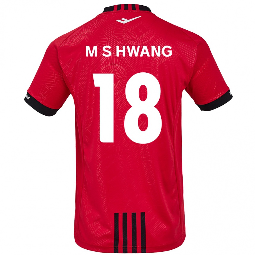 Niño Fútbol Camiseta Seong-Min Hwang #18 Negro Rojo 1ª Equipación 2024/25 Perú