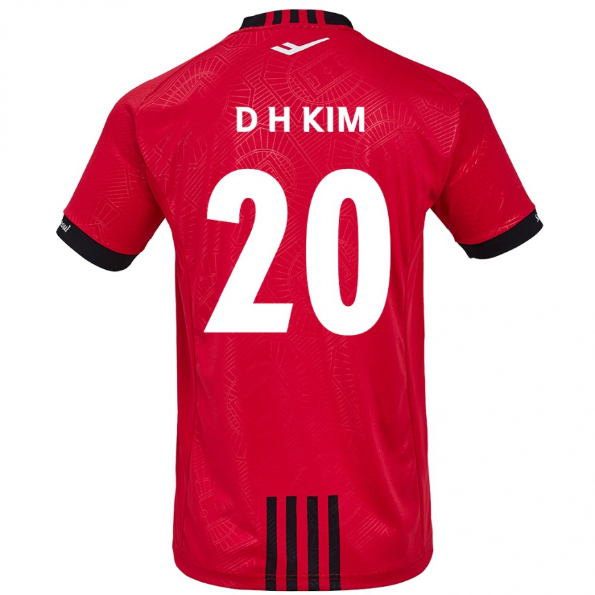 Niño Fútbol Camiseta Hyeon-Deok Kim #20 Negro Rojo 1ª Equipación 2024/25 Perú