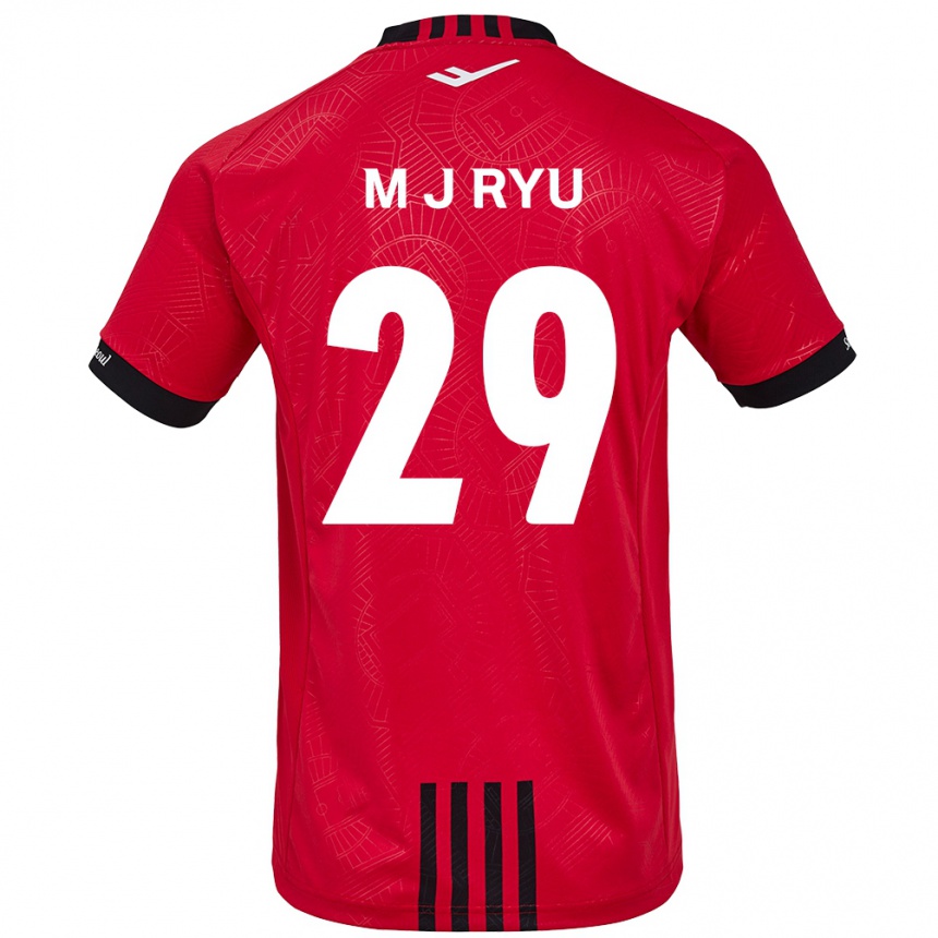 Niño Fútbol Camiseta Jae-Moon Ryu #29 Negro Rojo 1ª Equipación 2024/25 Perú