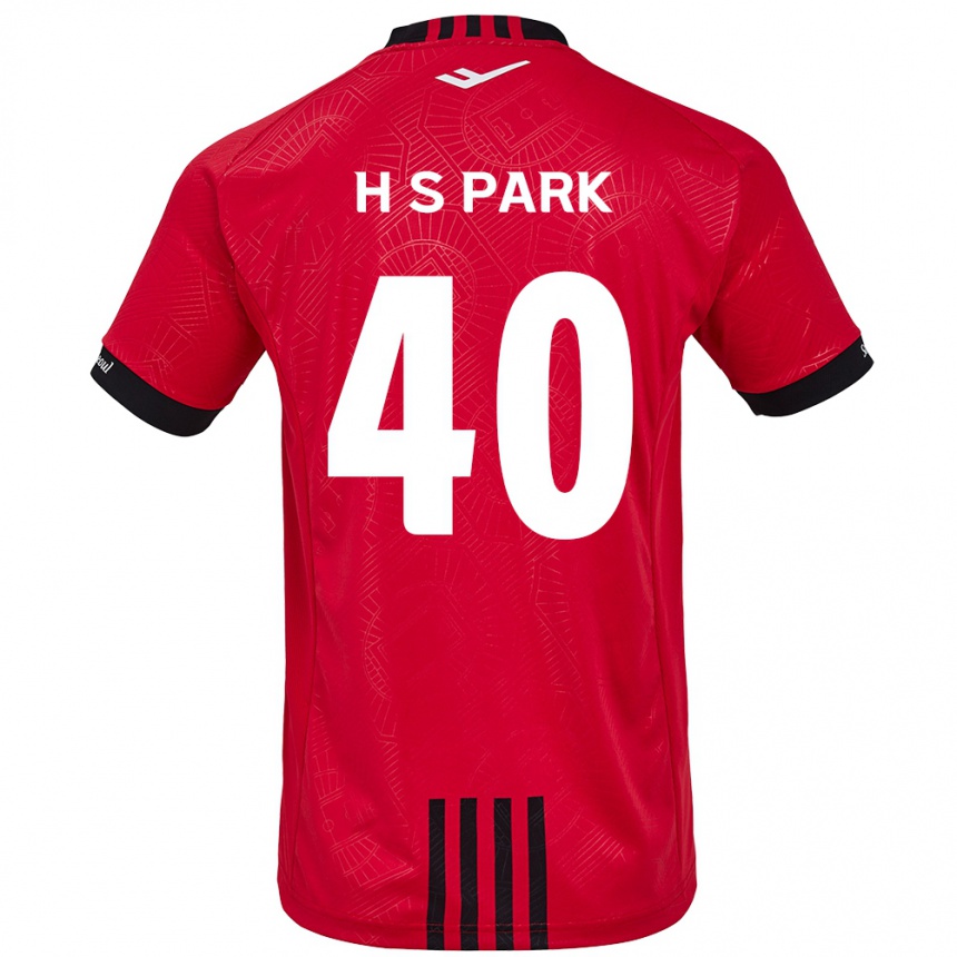 Niño Fútbol Camiseta Seong-Hun Park #40 Negro Rojo 1ª Equipación 2024/25 Perú