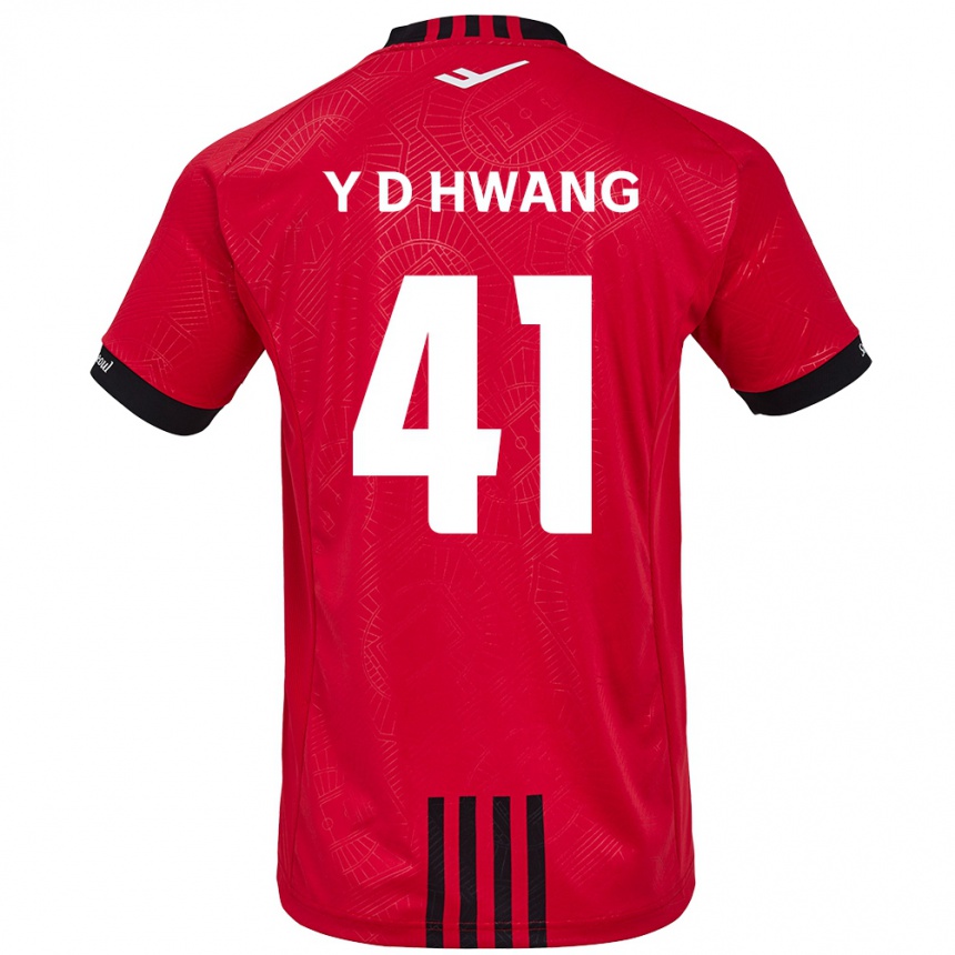 Niño Fútbol Camiseta Do-Yoon Hwang #41 Negro Rojo 1ª Equipación 2024/25 Perú