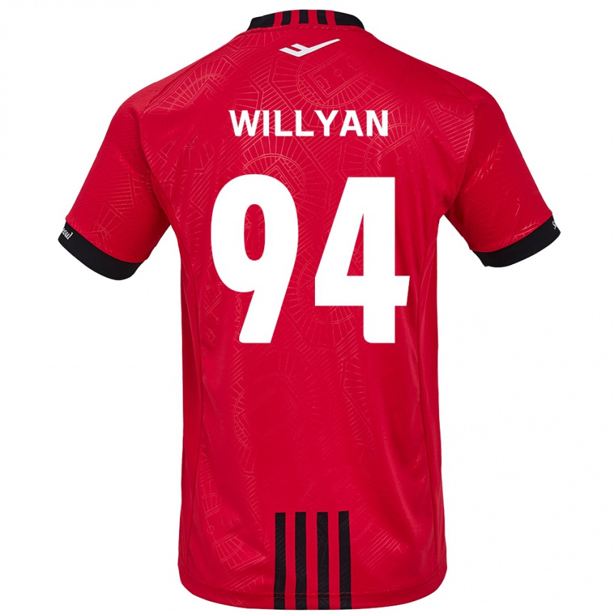 Niño Fútbol Camiseta Willyan #94 Negro Rojo 1ª Equipación 2024/25 Perú