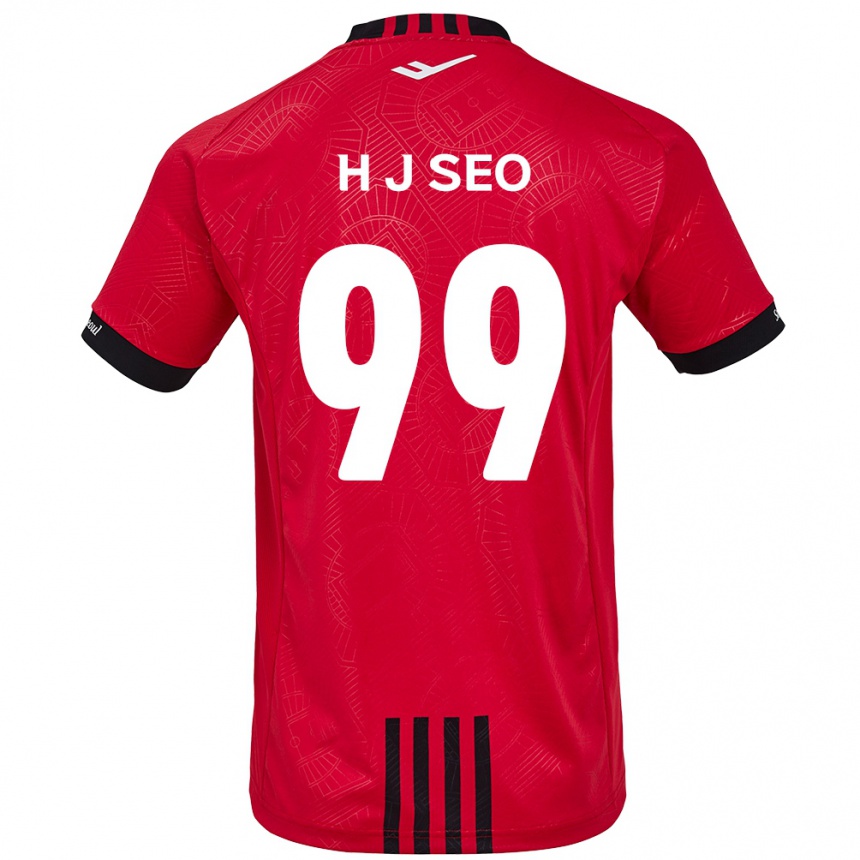 Niño Fútbol Camiseta Ju-Hwan Seo #99 Negro Rojo 1ª Equipación 2024/25 Perú