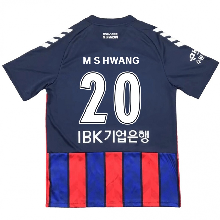 Niño Fútbol Camiseta Soon-Min Hwang #20 Azul Rojo 1ª Equipación 2024/25 Perú