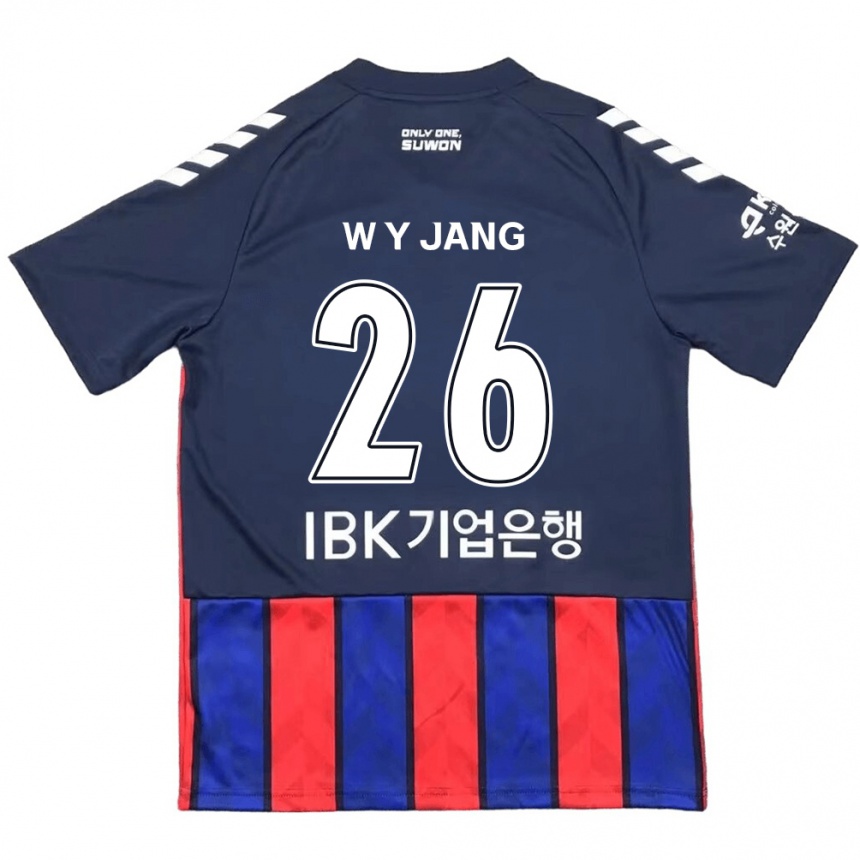 Niño Fútbol Camiseta Young-Woo Jang #26 Azul Rojo 1ª Equipación 2024/25 Perú