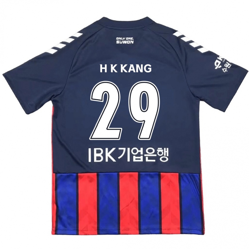 Niño Fútbol Camiseta Kyo-Hun Kang #29 Azul Rojo 1ª Equipación 2024/25 Perú