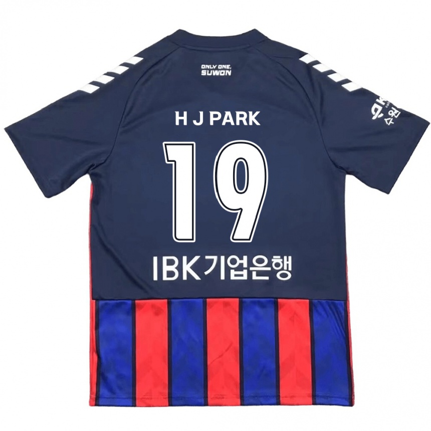 Niño Fútbol Camiseta Jun-Hui Park #19 Azul Rojo 1ª Equipación 2024/25 Perú