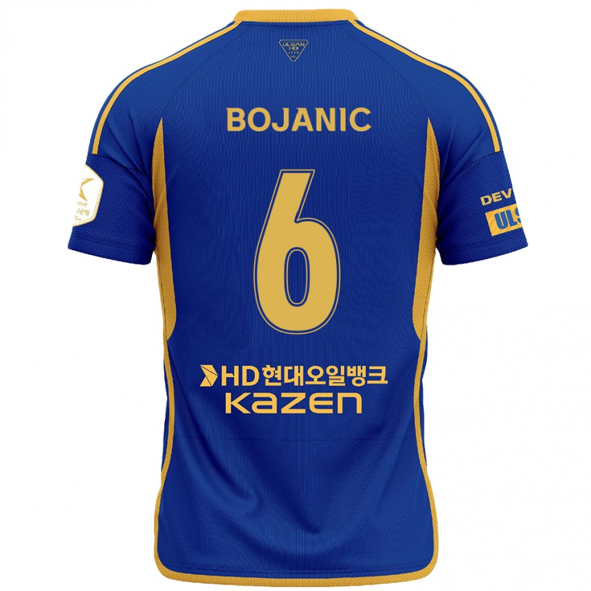 Niño Fútbol Camiseta Darijan Bojanic #6 Azul Amarillo 1ª Equipación 2024/25 Perú