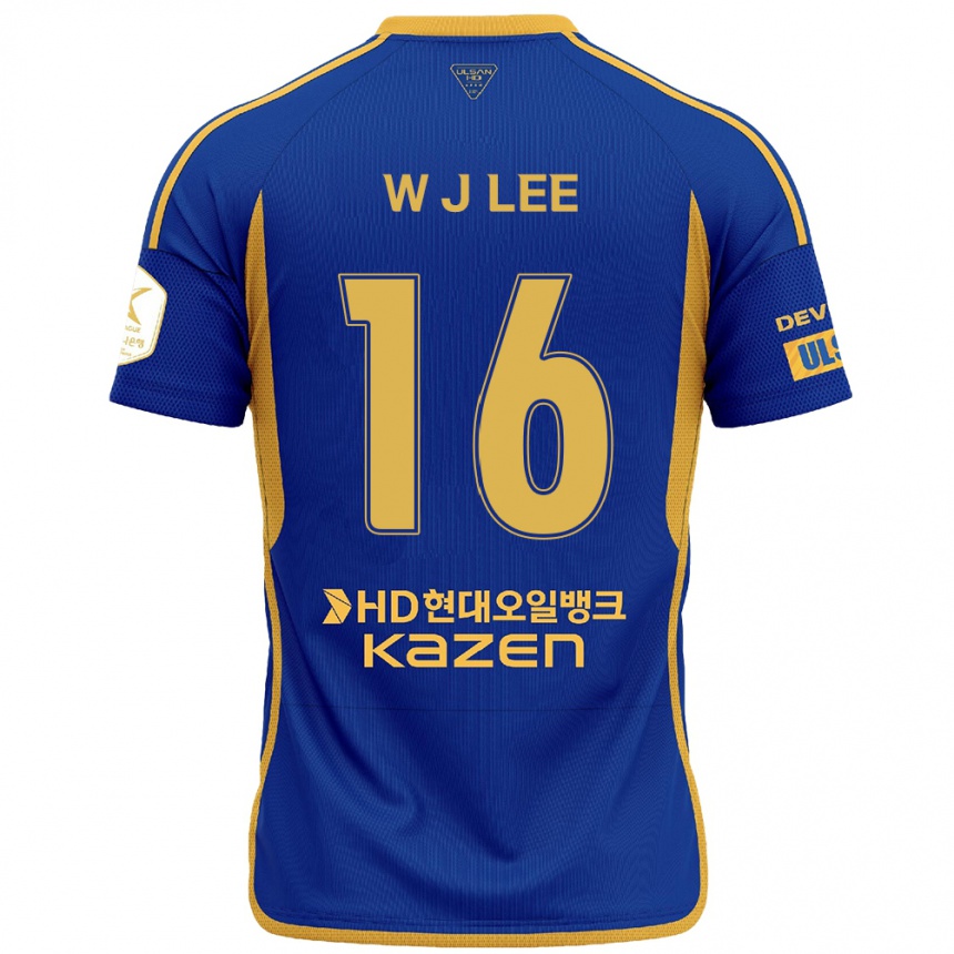 Niño Fútbol Camiseta Jae-Wook Lee #16 Azul Amarillo 1ª Equipación 2024/25 Perú