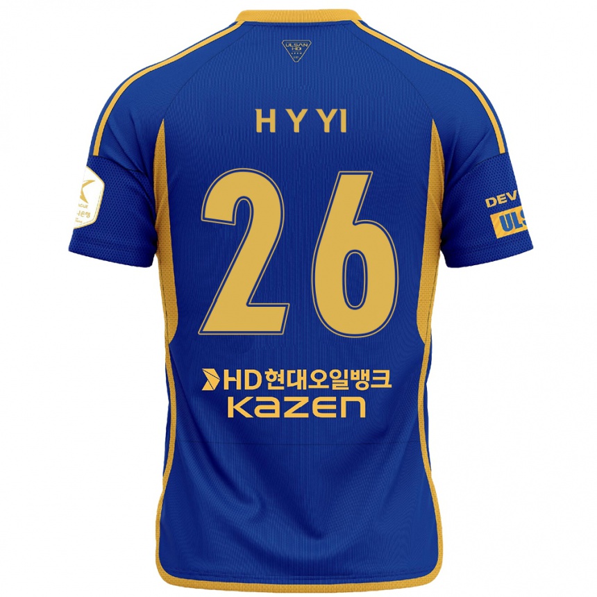 Niño Fútbol Camiseta Yong-Hyeon Yi #26 Azul Amarillo 1ª Equipación 2024/25 Perú