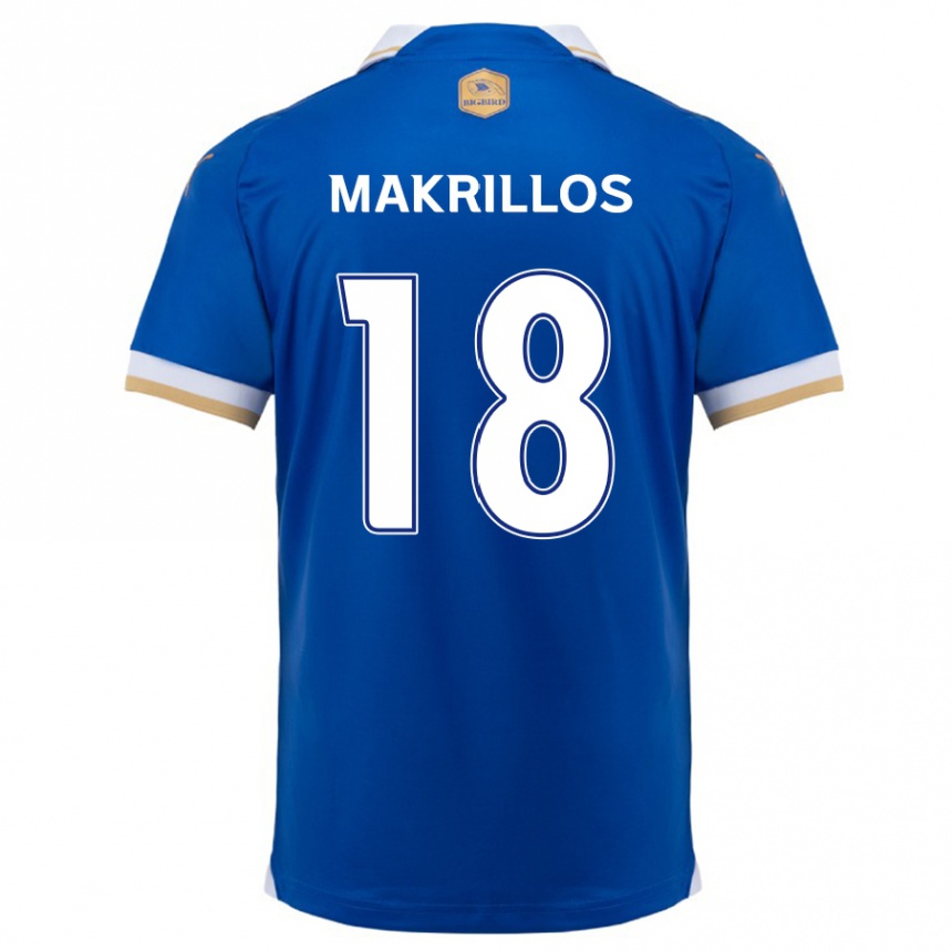 Niño Fútbol Camiseta Peter Makrillos #18 Azul Blanco 1ª Equipación 2024/25 Perú