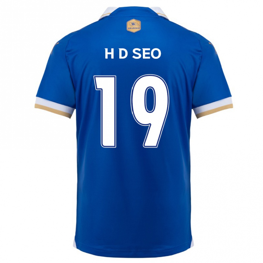 Niño Fútbol Camiseta Dong-Han Seo #19 Azul Blanco 1ª Equipación 2024/25 Perú