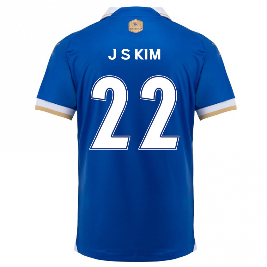 Niño Fútbol Camiseta Sang-Jun Kim #22 Azul Blanco 1ª Equipación 2024/25 Perú