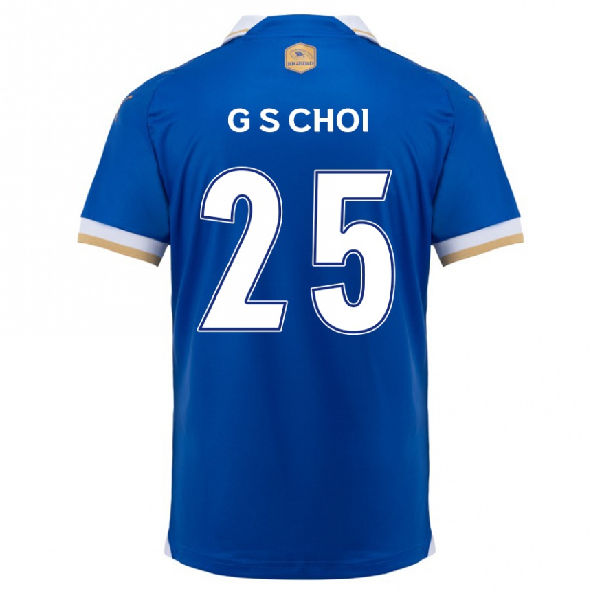 Niño Fútbol Camiseta Sung-Geun Choi #25 Azul Blanco 1ª Equipación 2024/25 Perú