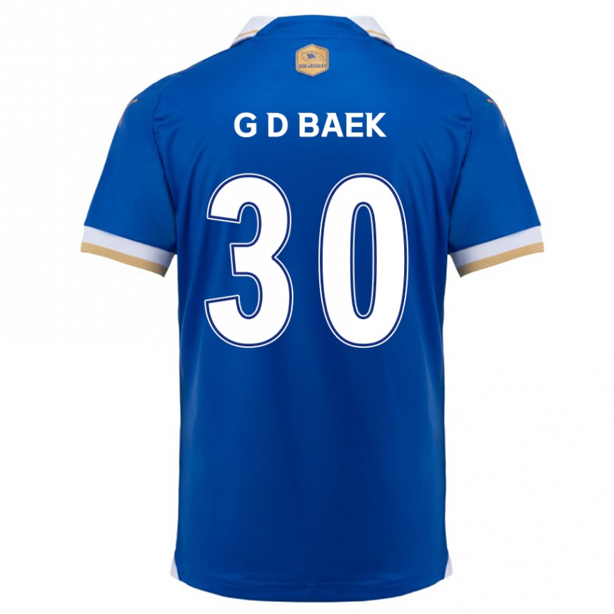 Niño Fútbol Camiseta Dong-Gyu Baek #30 Azul Blanco 1ª Equipación 2024/25 Perú