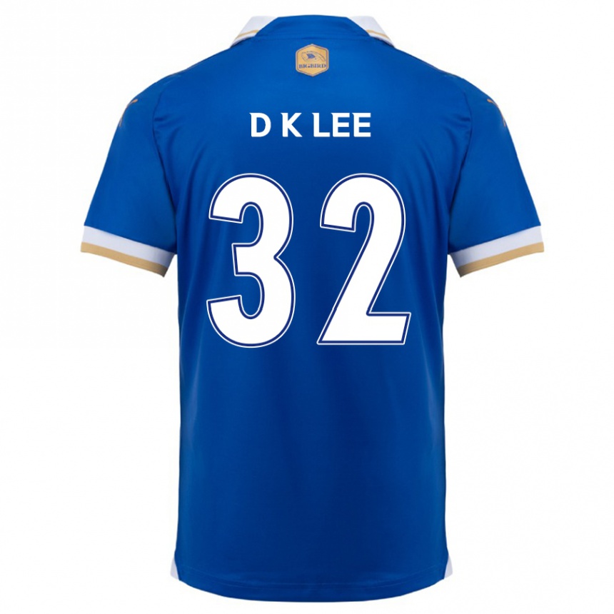 Niño Fútbol Camiseta Kyu-Dong Lee #32 Azul Blanco 1ª Equipación 2024/25 Perú