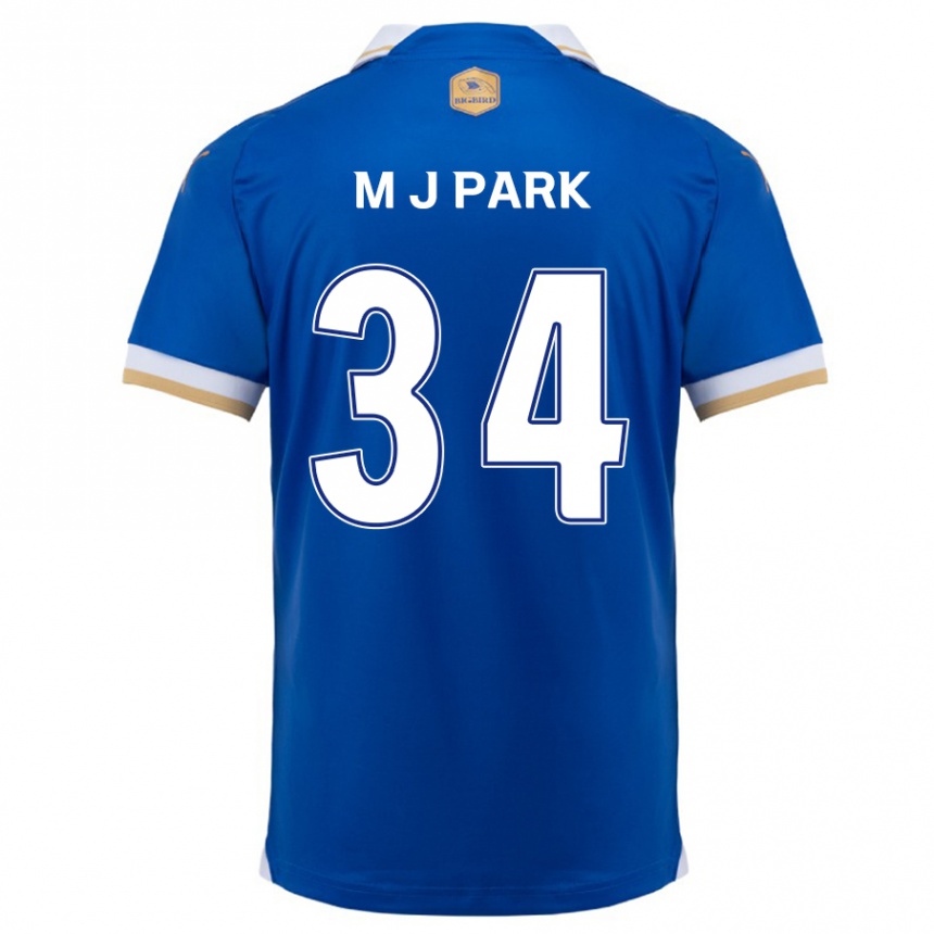 Niño Fútbol Camiseta Ji-Min Park #34 Azul Blanco 1ª Equipación 2024/25 Perú