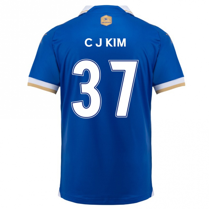 Niño Fútbol Camiseta Joo-Chan Kim #37 Azul Blanco 1ª Equipación 2024/25 Perú