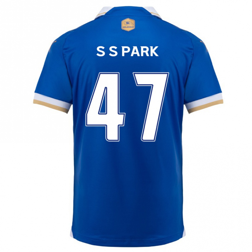 Niño Fútbol Camiseta Seung-Soo Park #47 Azul Blanco 1ª Equipación 2024/25 Perú