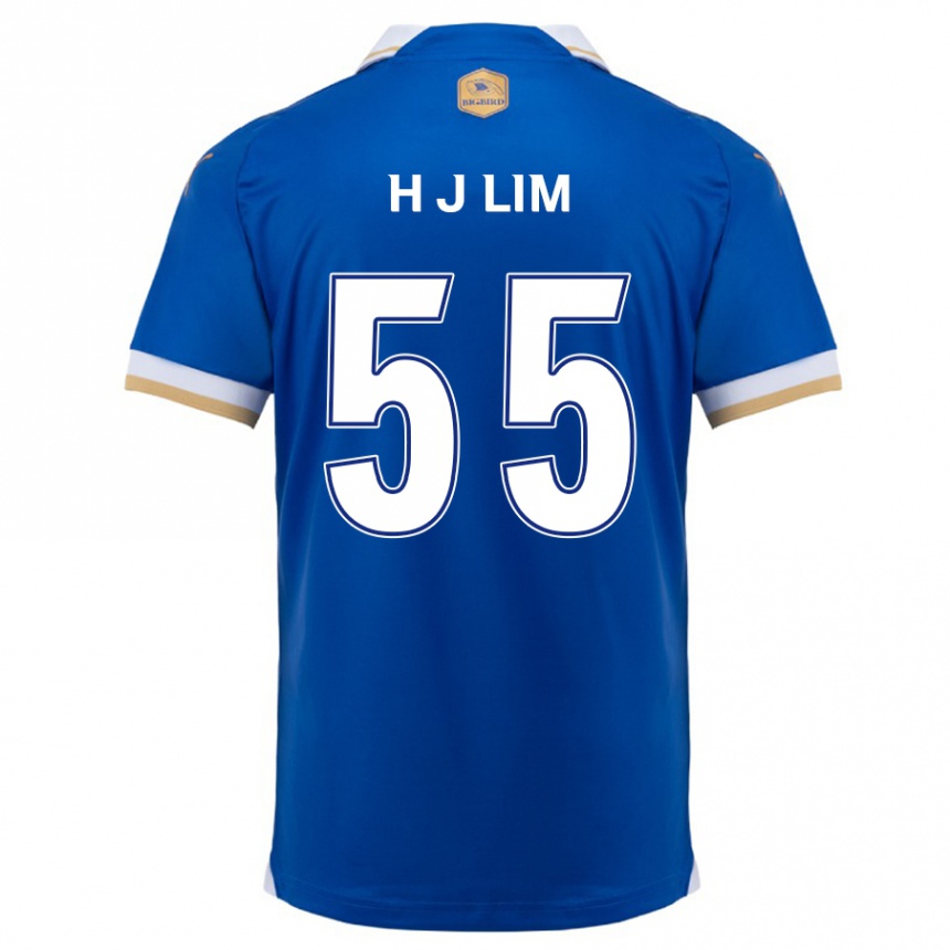 Niño Fútbol Camiseta Ji-Hoon Lim #55 Azul Blanco 1ª Equipación 2024/25 Perú