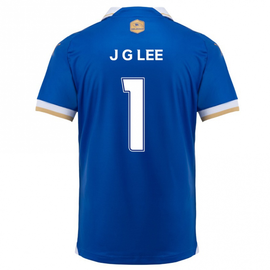 Niño Fútbol Camiseta Gyeong-Jun Lee #1 Azul Blanco 1ª Equipación 2024/25 Perú