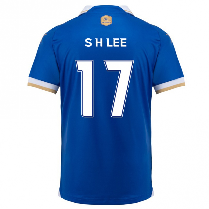 Niño Fútbol Camiseta Hyun-Seo Lee #17 Azul Blanco 1ª Equipación 2024/25 Perú