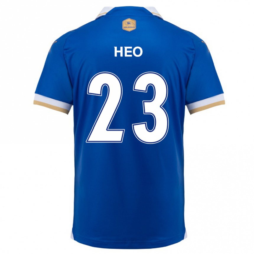 Niño Fútbol Camiseta Hwan Heo #23 Azul Blanco 1ª Equipación 2024/25 Perú