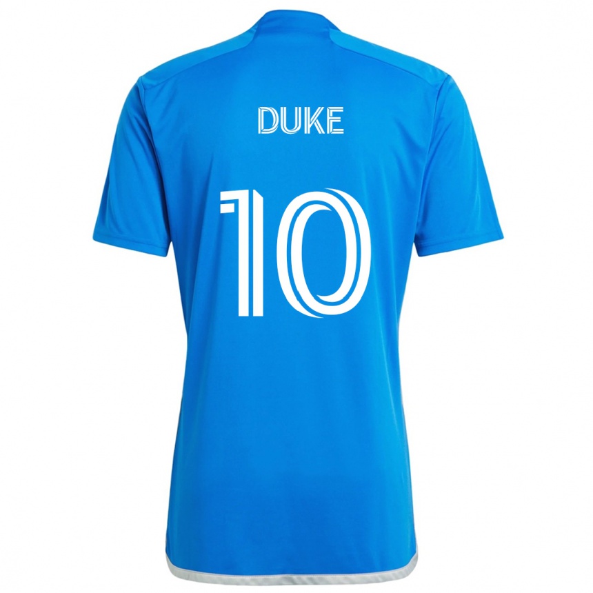 Niño Fútbol Camiseta Bryce Duke #10 Azul Blanco 1ª Equipación 2024/25 Perú