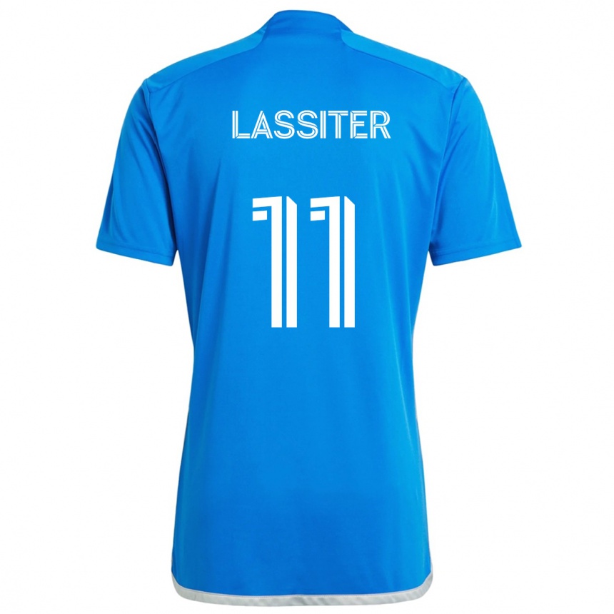 Niño Fútbol Camiseta Ariel Lassiter #11 Azul Blanco 1ª Equipación 2024/25 Perú