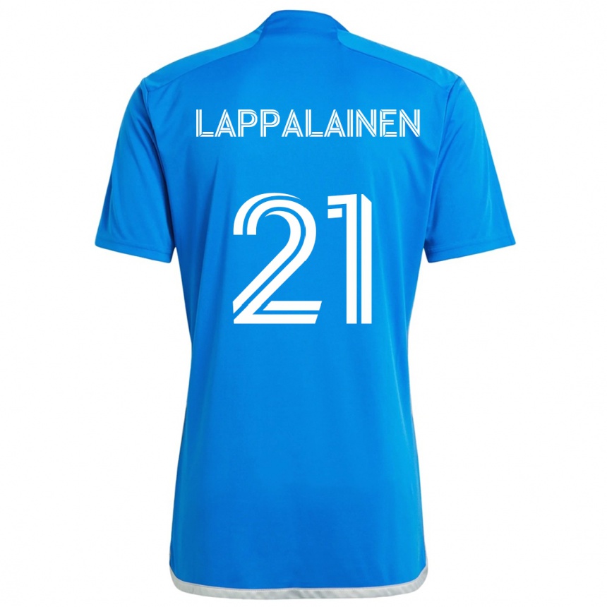 Niño Fútbol Camiseta Lassi Lappalainen #21 Azul Blanco 1ª Equipación 2024/25 Perú