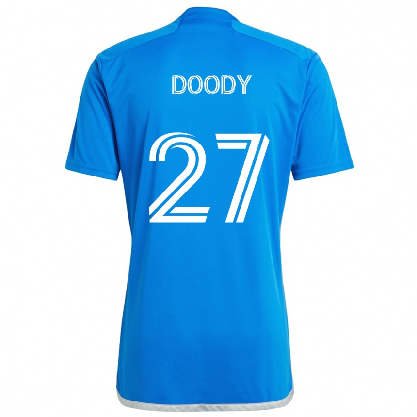 Niño Fútbol Camiseta Grayson Doody #27 Azul Blanco 1ª Equipación 2024/25 Perú