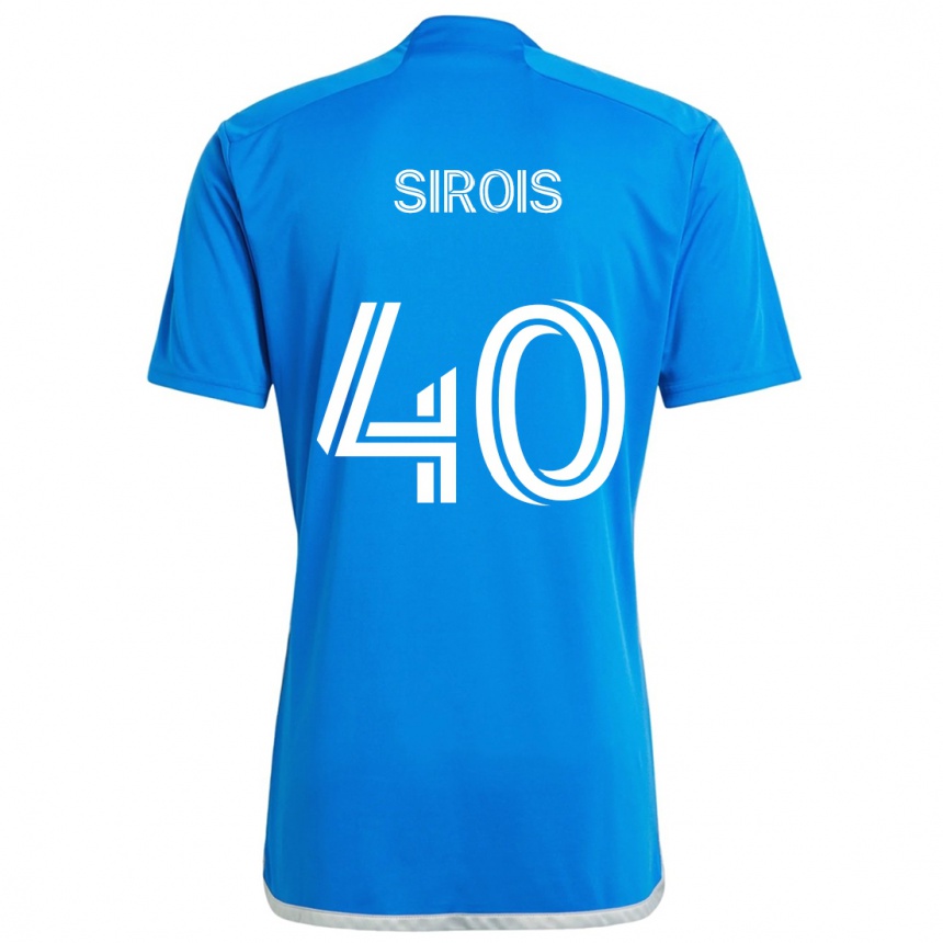 Niño Fútbol Camiseta Jonathan Sirois #40 Azul Blanco 1ª Equipación 2024/25 Perú