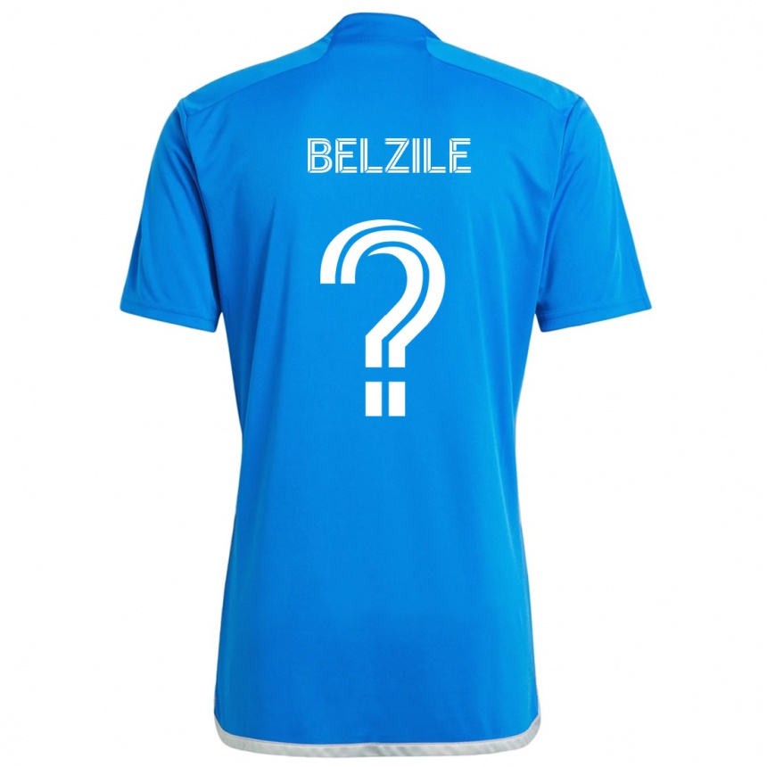 Niño Fútbol Camiseta Jean-Christophe Belzile #0 Azul Blanco 1ª Equipación 2024/25 Perú