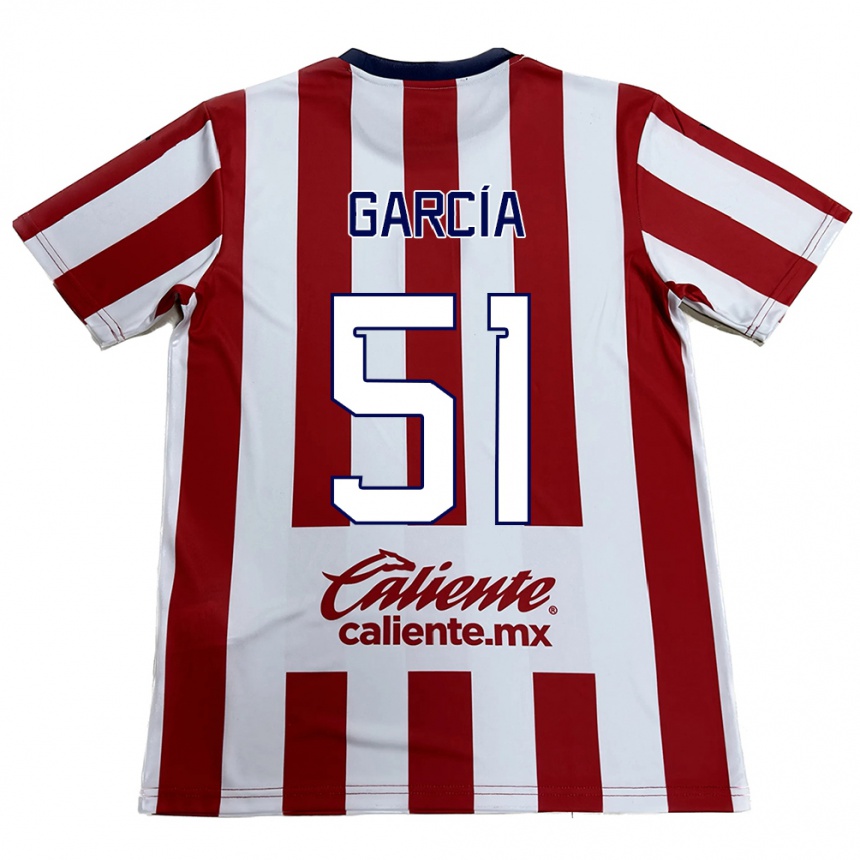 Niño Fútbol Camiseta Eduardo García #51 Rojo Blanco 1ª Equipación 2024/25 Perú