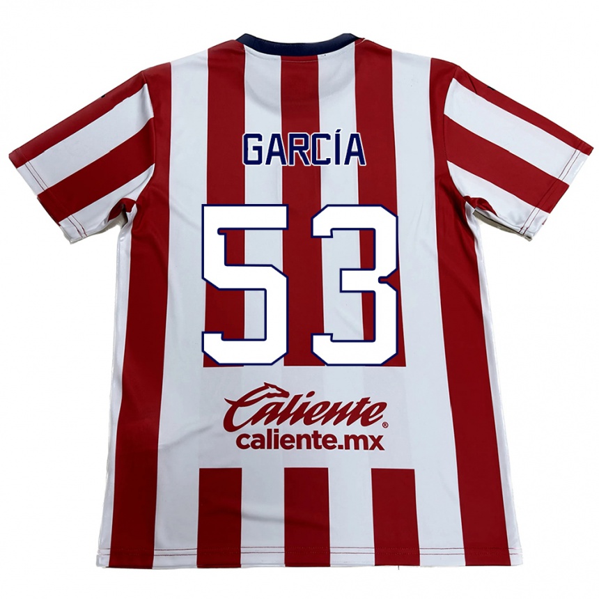 Niño Fútbol Camiseta Uziel García #53 Rojo Blanco 1ª Equipación 2024/25 Perú