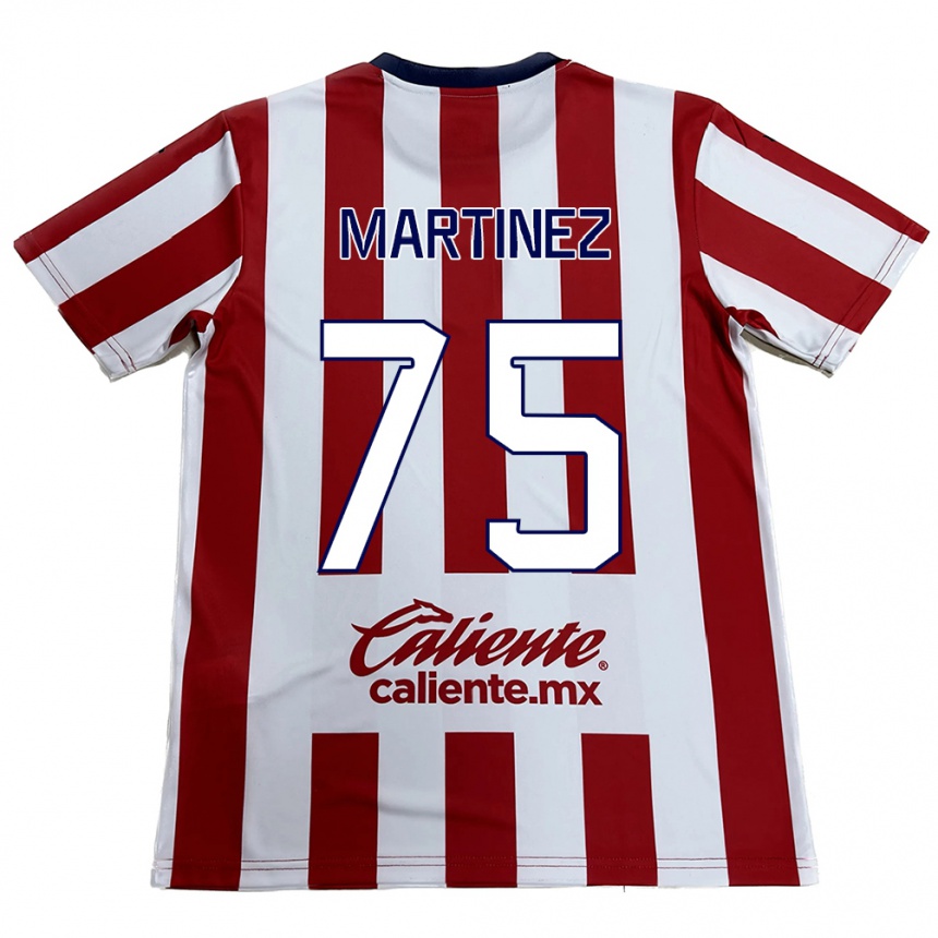 Niño Fútbol Camiseta Isaac Martínez #75 Rojo Blanco 1ª Equipación 2024/25 Perú