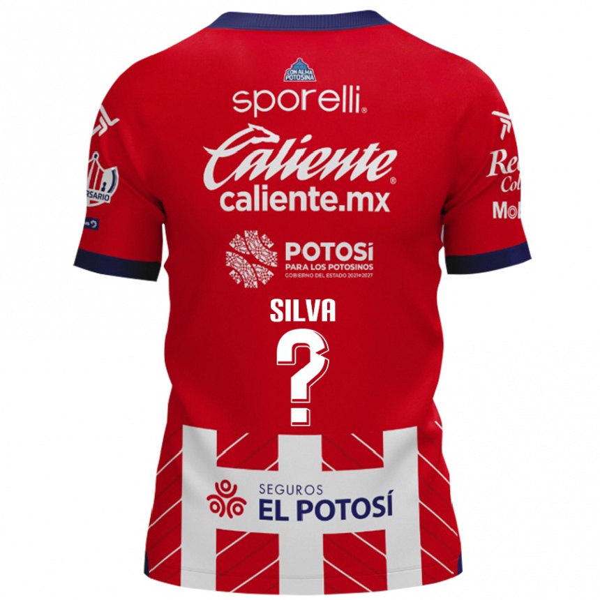 Niño Fútbol Camiseta Jordan Silva #0 Rojo Blanco 1ª Equipación 2024/25 Perú