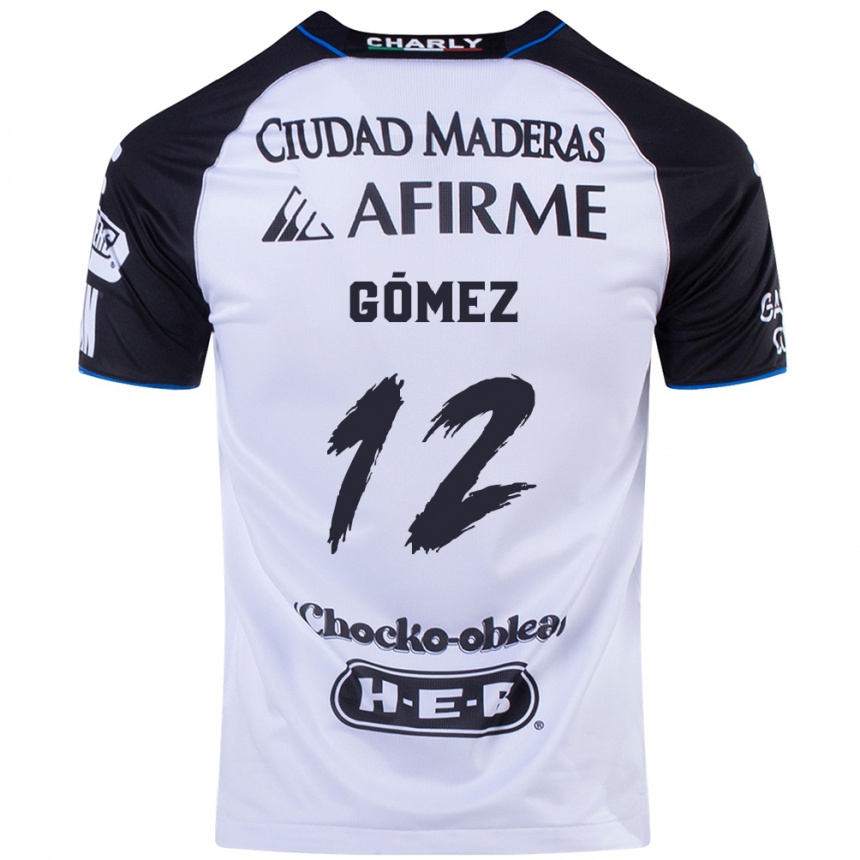 Niño Fútbol Camiseta Jaime Gómez #12 Azul Negro 1ª Equipación 2024/25 Perú