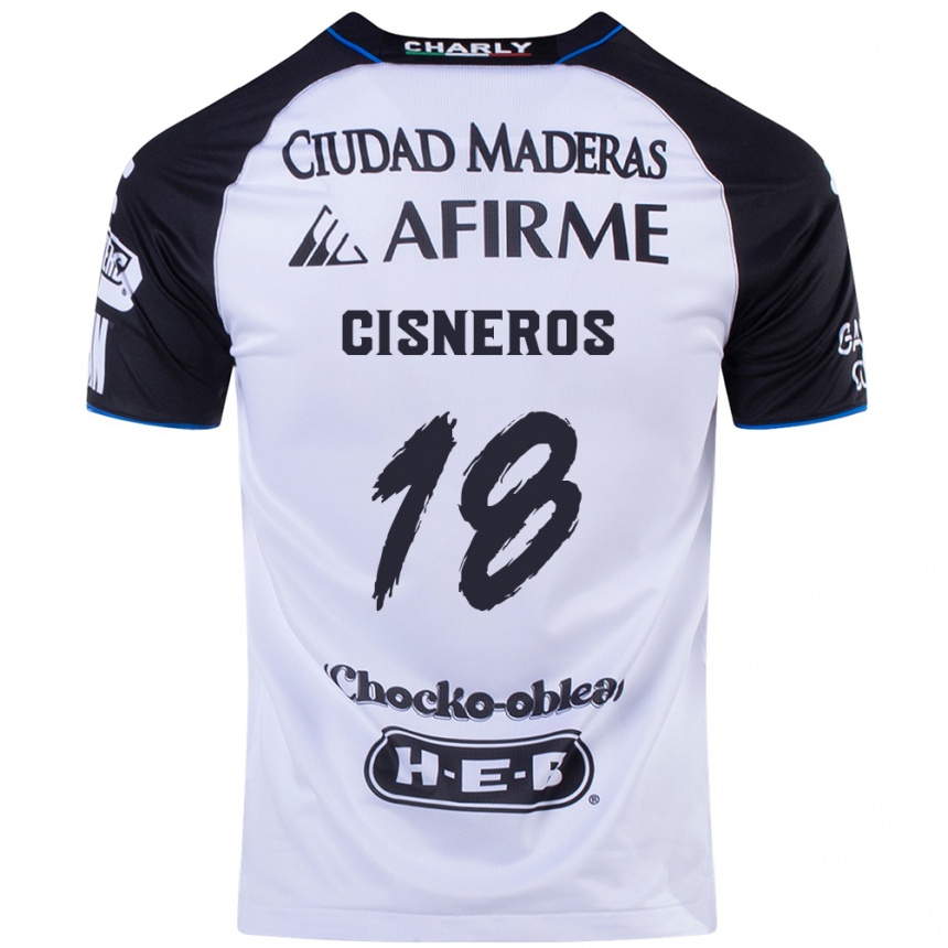 Niño Fútbol Camiseta Ronaldo Cisneros #18 Azul Negro 1ª Equipación 2024/25 Perú