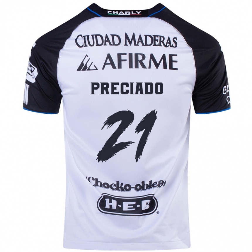 Niño Fútbol Camiseta Ayrton Preciado #21 Azul Negro 1ª Equipación 2024/25 Perú