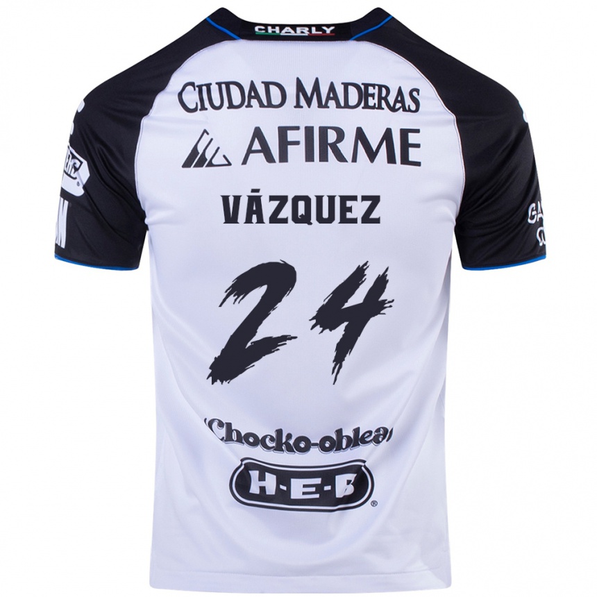 Niño Fútbol Camiseta Brayton Vázquez #24 Azul Negro 1ª Equipación 2024/25 Perú