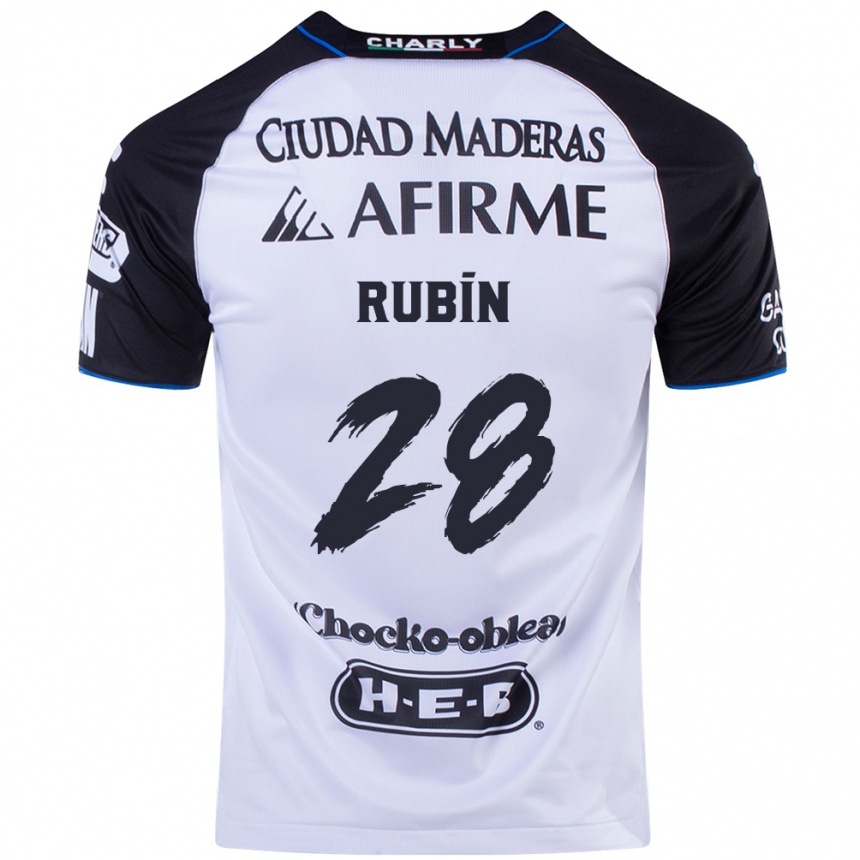 Niño Fútbol Camiseta Rubio Rubín #28 Azul Negro 1ª Equipación 2024/25 Perú